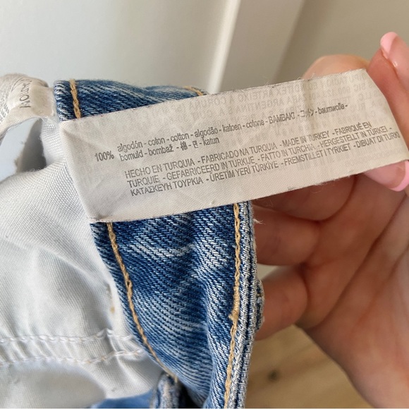 Zara TRF straight leg blue jeans exposed buttons - Size 40 (uk 12) - Picture 10 of 10